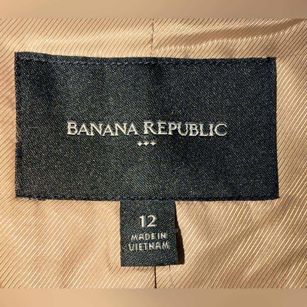NWT Banana Republic Pant Suit Blazer 12 & Pants 10 Beige Tan 2-Pc Set MSRP $270 - Picture 3 of 16